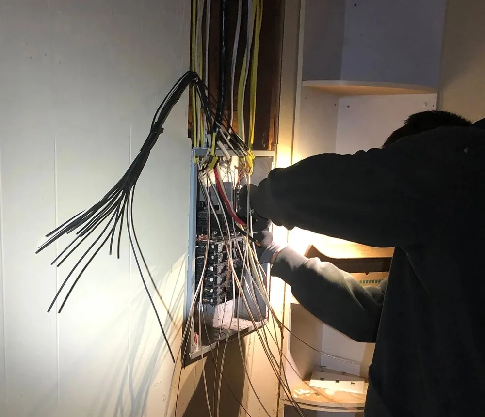 Upgraded residential electrical breaker panel
